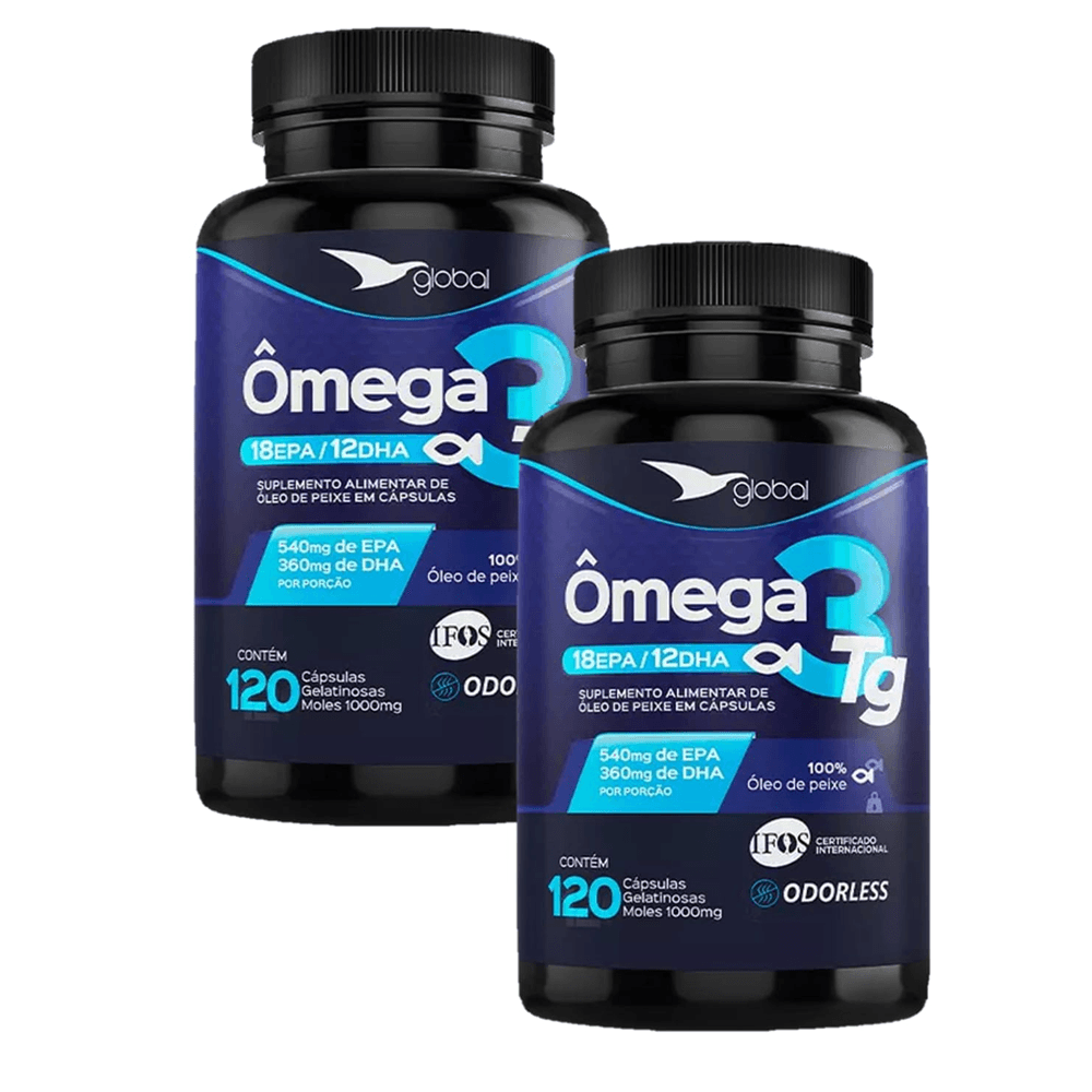 2x Ômega 3 TG Global 120 Cápsulas