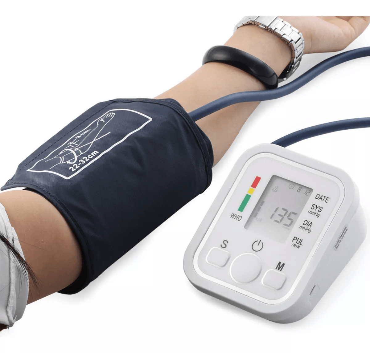 Aparelho De Medir Pressão Arterial de Braço Monitor Digital Automático