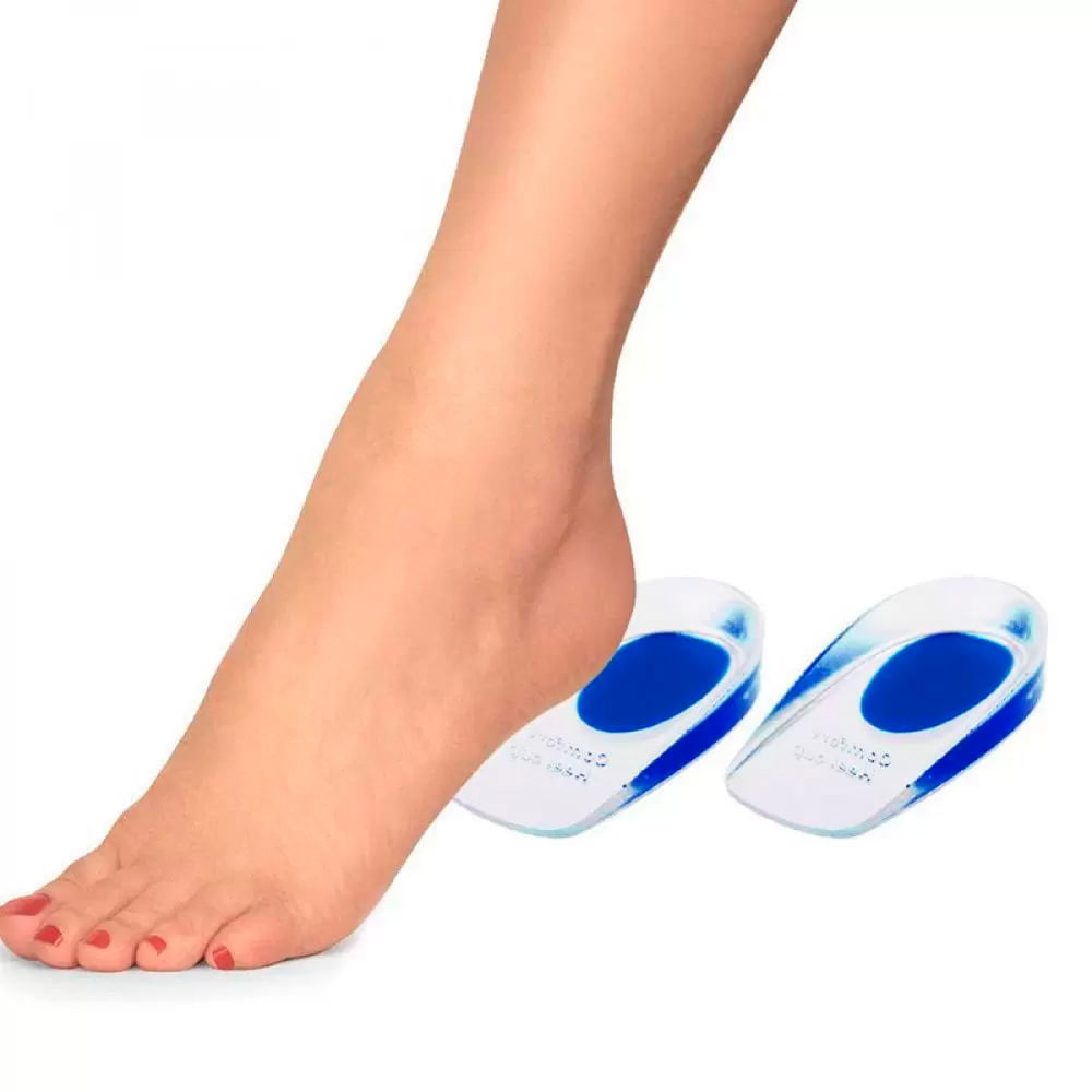 Palmilha Silicone  Gel Sml Ortopédica Calcanhar Calcanheira Branco