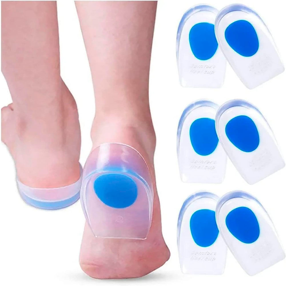 PALMILHA SILICONE  GEL SML ORTOPÉDICA CALCANHAR CALCANHEIRA Branco