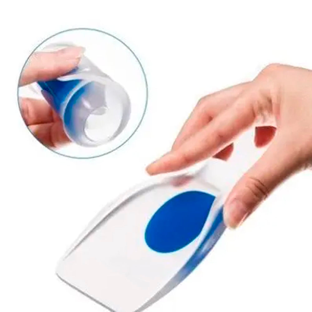 PALMILHA SILICONE  GEL SML ORTOPÉDICA CALCANHAR CALCANHEIRA Branco