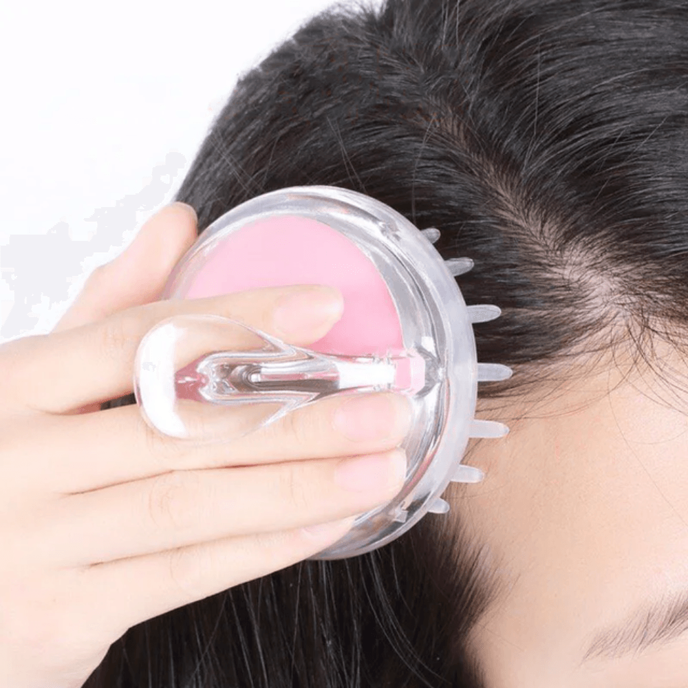 Escova Massageadora Capilar couro cabeludo Silicone Banho