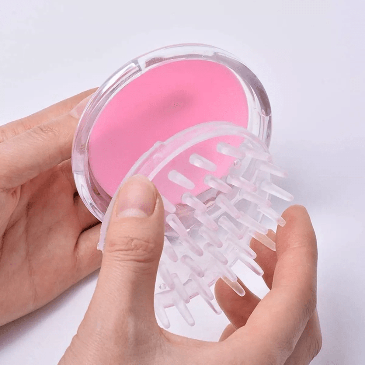 Escova Massageadora Capilar couro cabeludo Silicone Banho