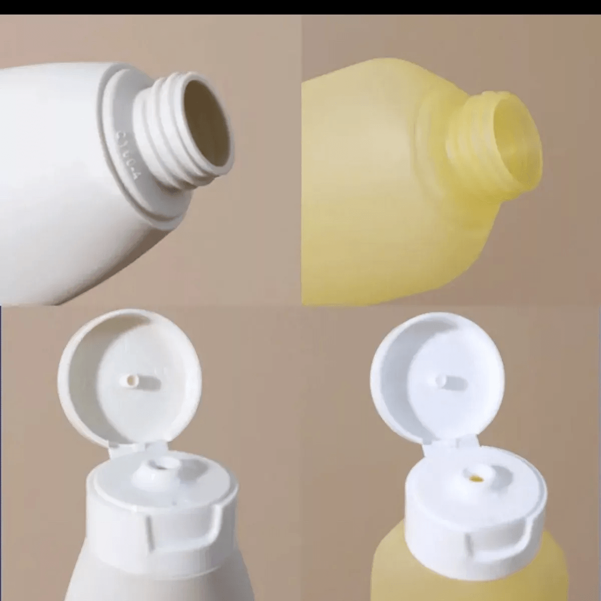 Kit Viagem 3 Frascos Porta Creme + Shampoo + Condicionador 60ml