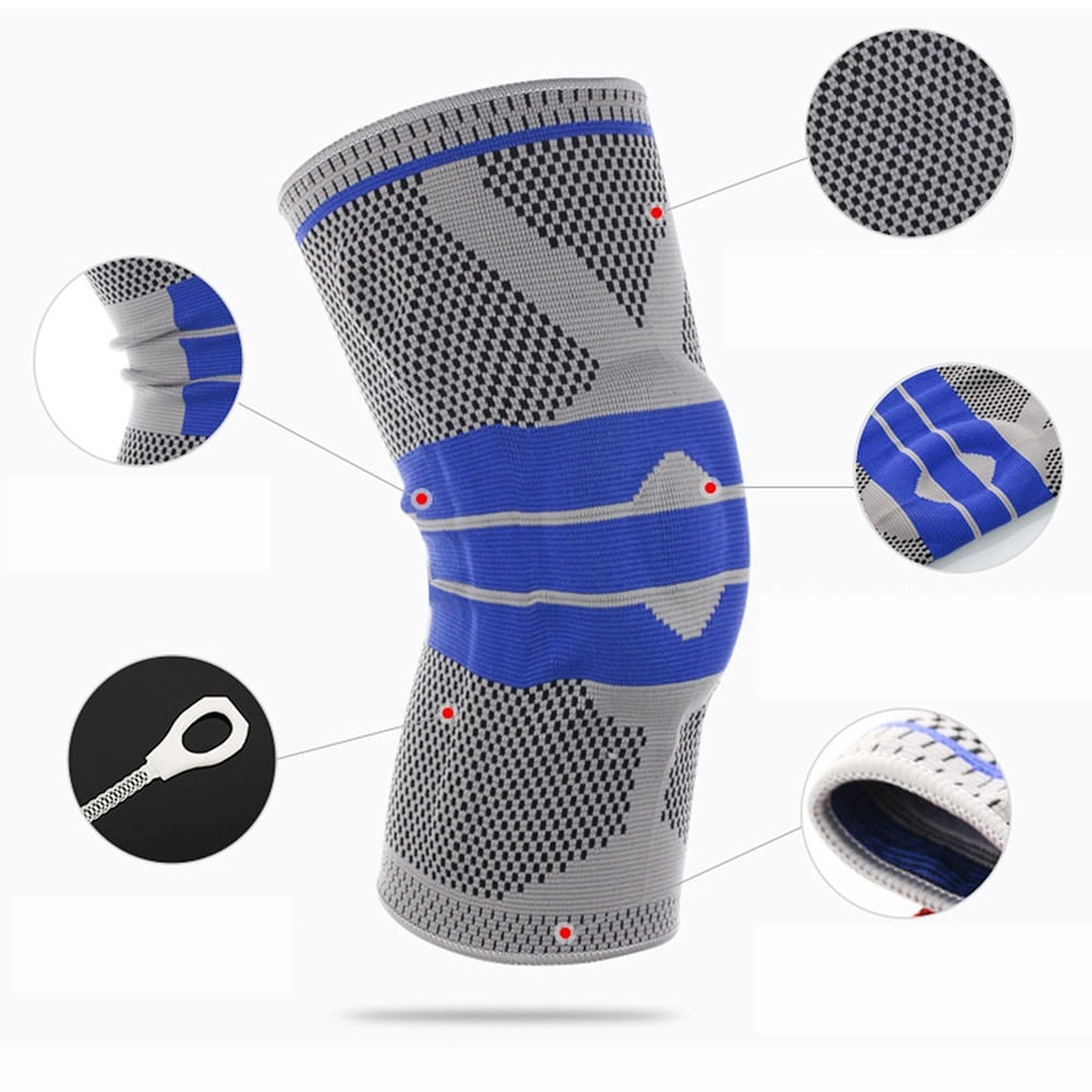 Joelheira Compressão Estabilizador Esportivo Silicone Gel