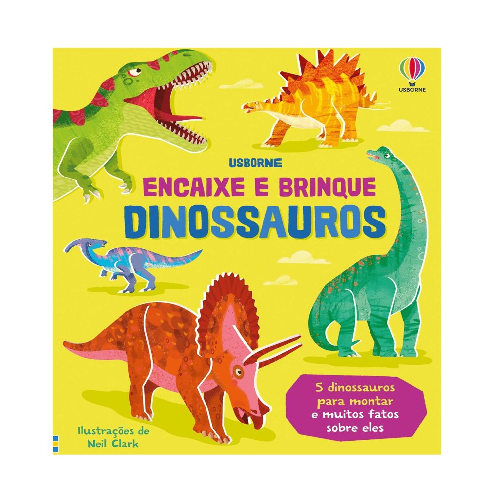 Livro Infantil Interativo Dinossauros para Montar