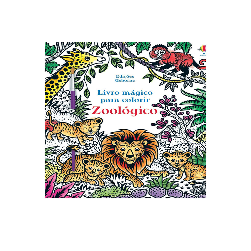 Livro Para Colorir Aquabook Animais Do Zoológico