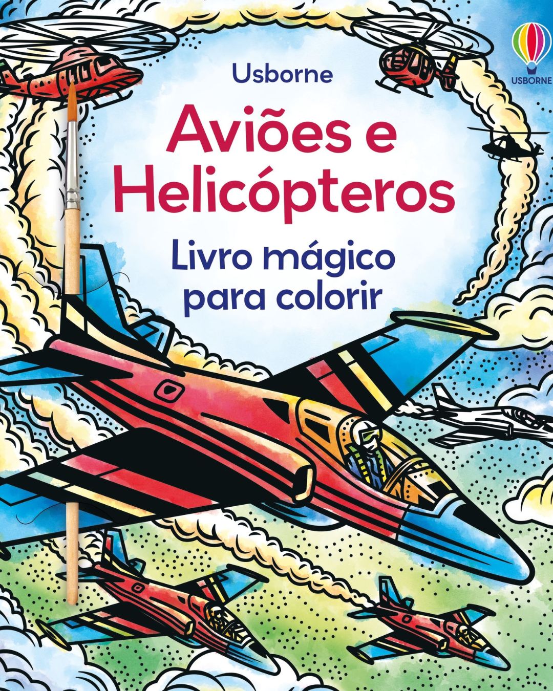 Livro para Colorir Aquabook Aviões e Helicópteros