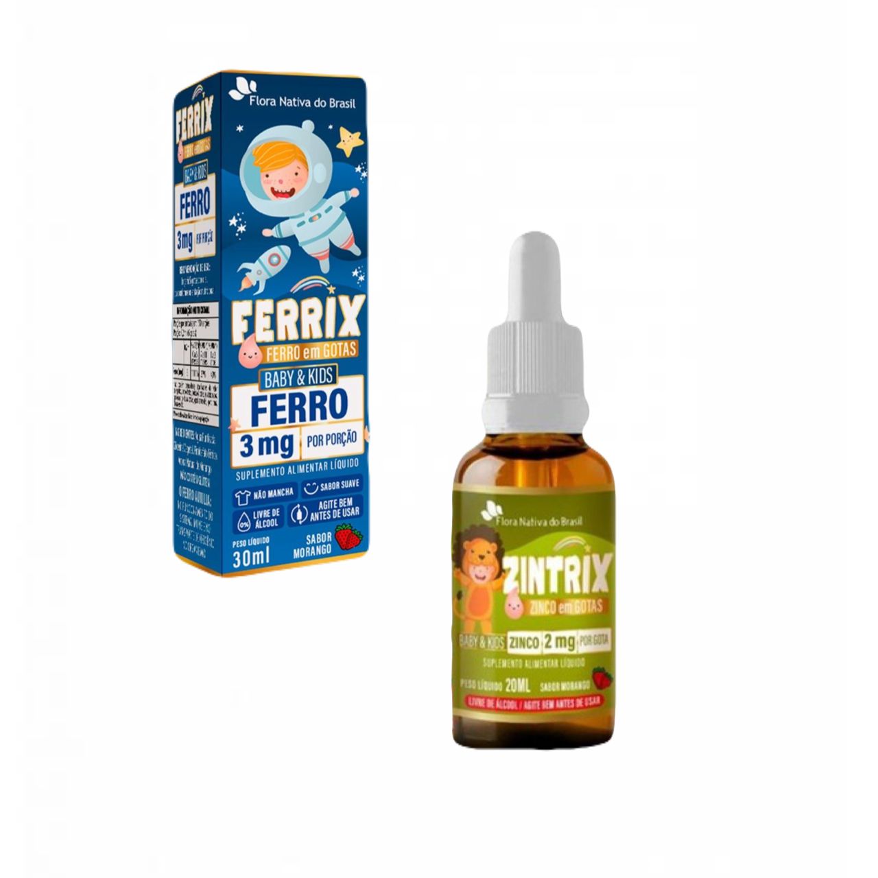 Ferrix Ferro + Zintrix Zinco Kids Flora Nativa