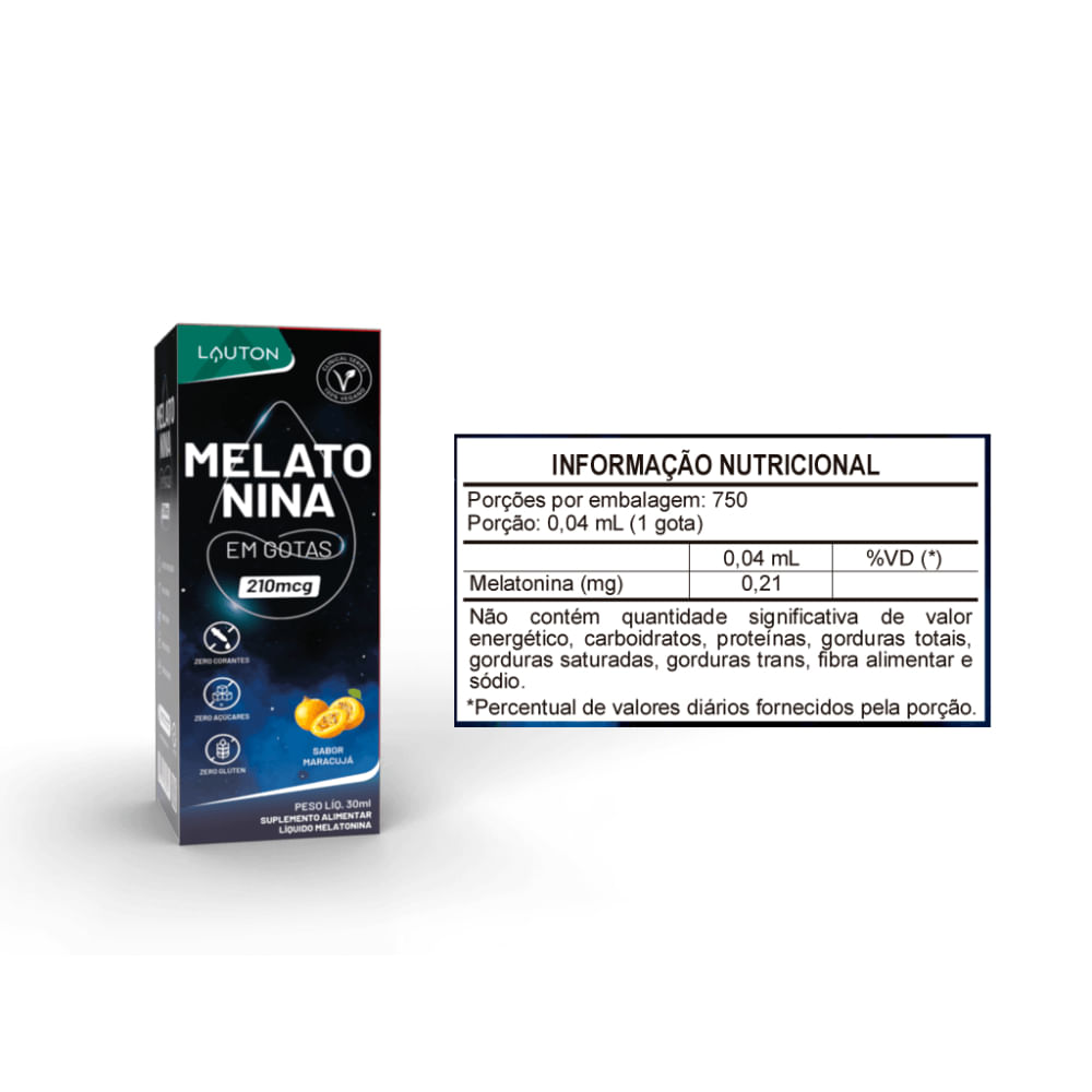Melatonina em Gotas Premium 210mcg Lauton Nutrition 30ml