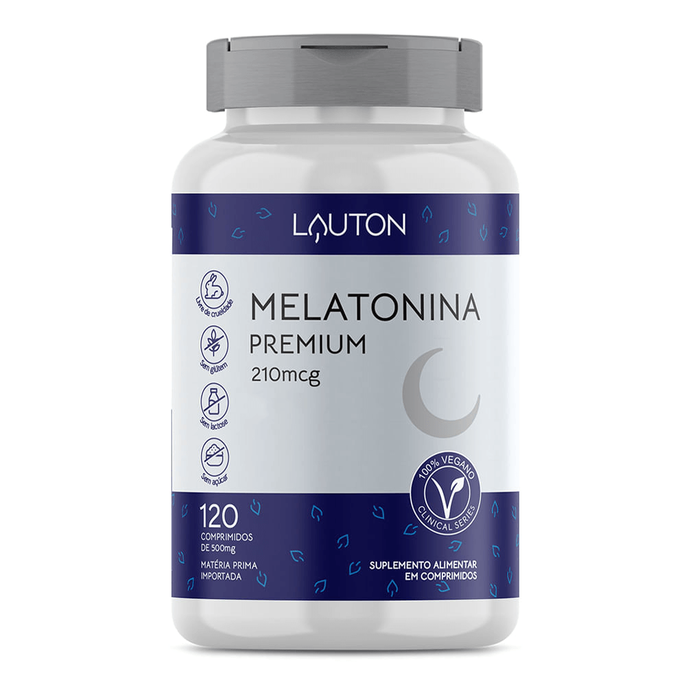 Melatonina Premium 210mcg 120 comprimidos Lauton Nutrition