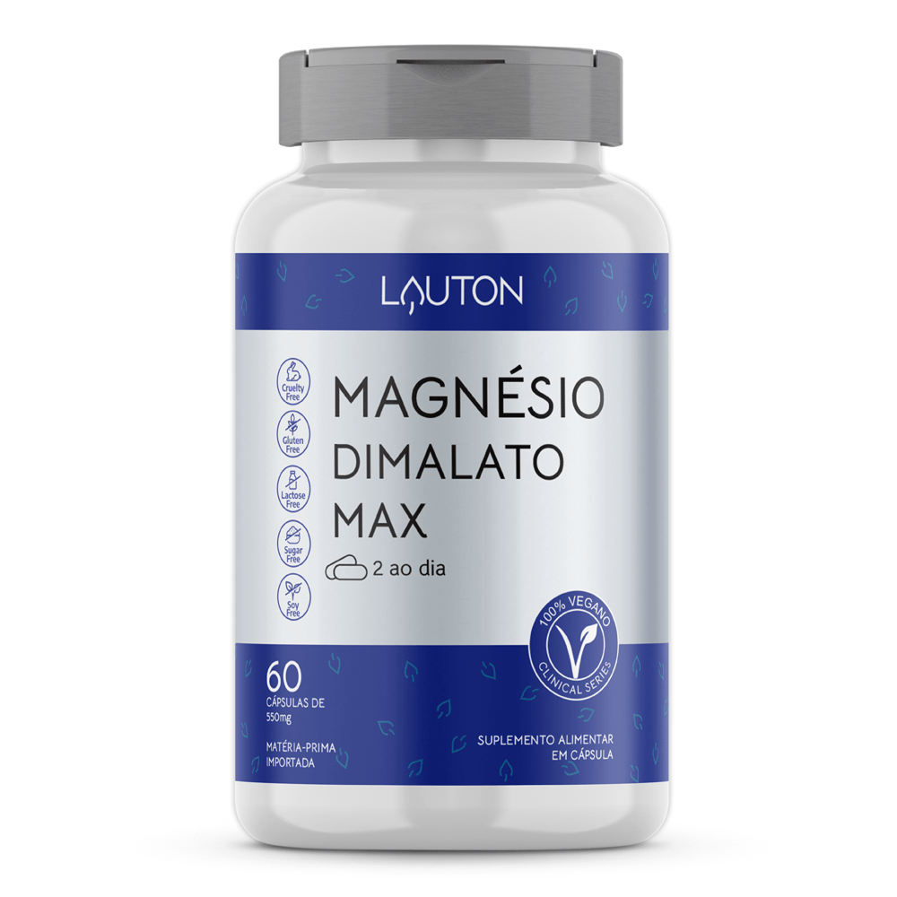 Magnésio Dimalato Max 60 Cápsulas Lauton