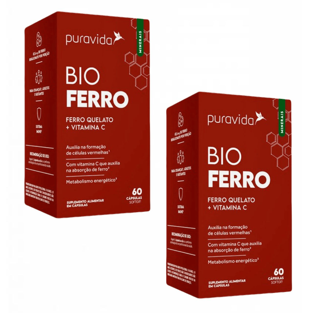 2x Bio Ferro Puravida 60 Cápsulas