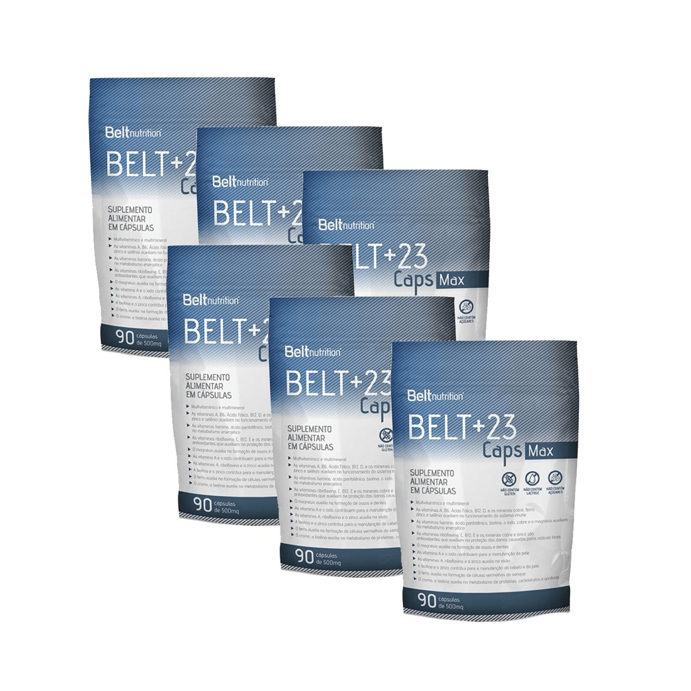 6x Pacote Multivitamínico Belt +23 Caps Max 90 Cápsulas