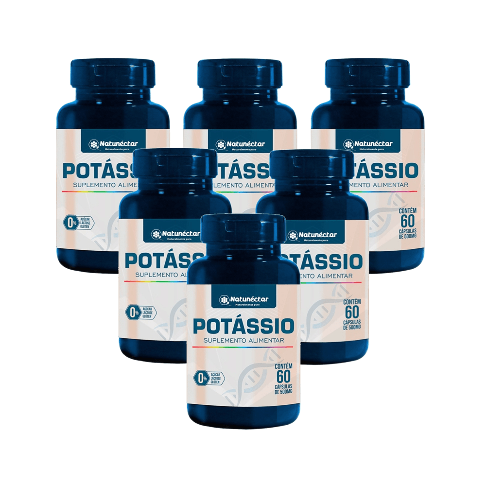 6x Potássio Quelato Natunéctar  60 Cápsulas