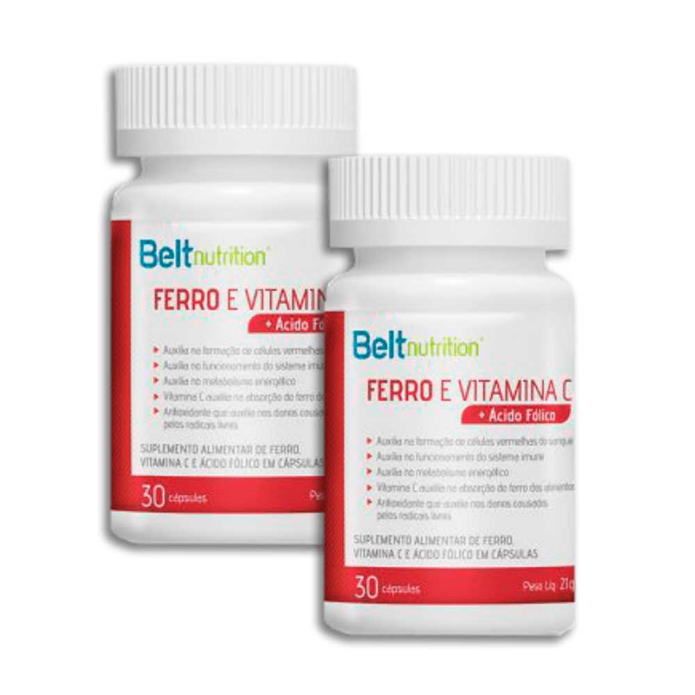 2x Multivitamínico Belt Ferro Com Vitamina C + Ácido Fólico