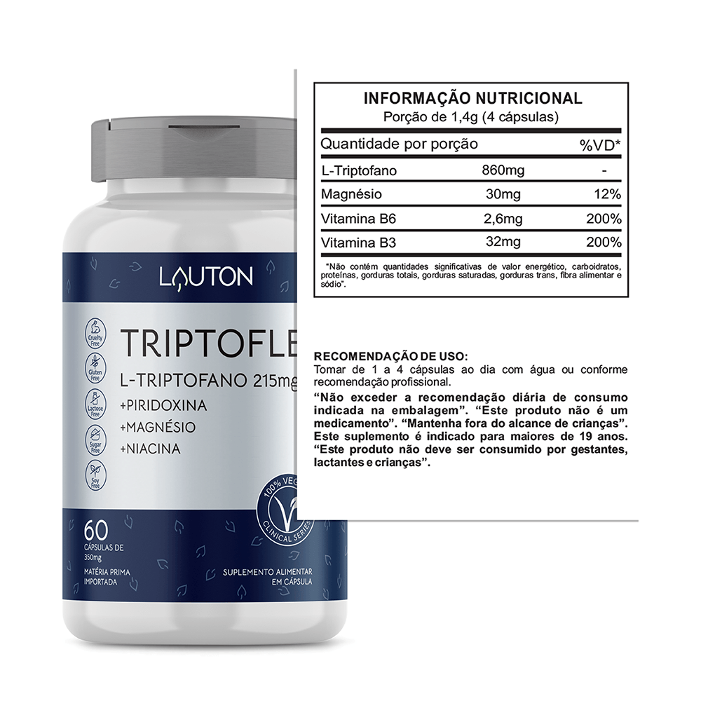 Triptoflex® Triptofano 215mg 60 Comprimidos Lauton Nutrition