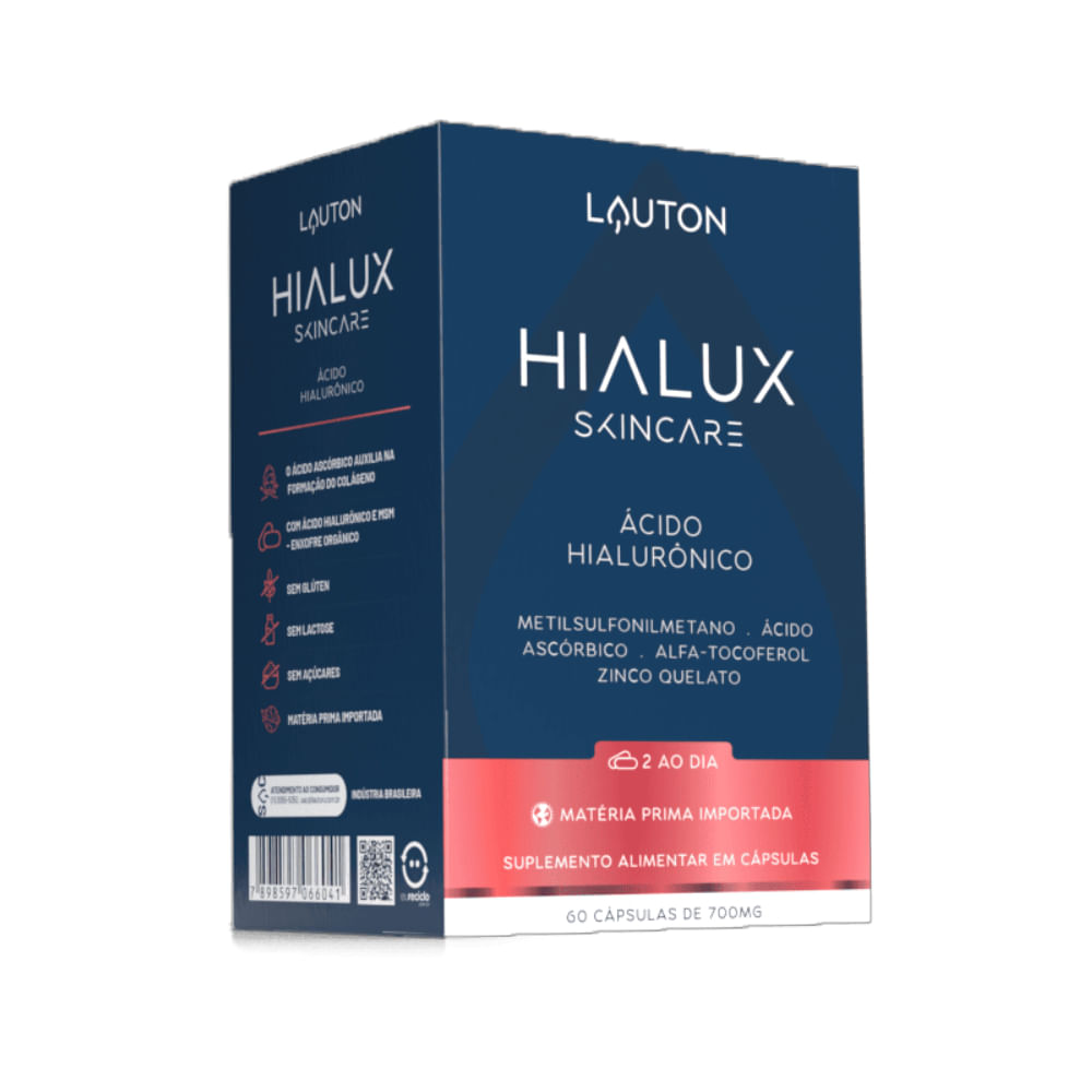 Hialux ® Ácido Hialurônico Lauton 60 Cápsulas