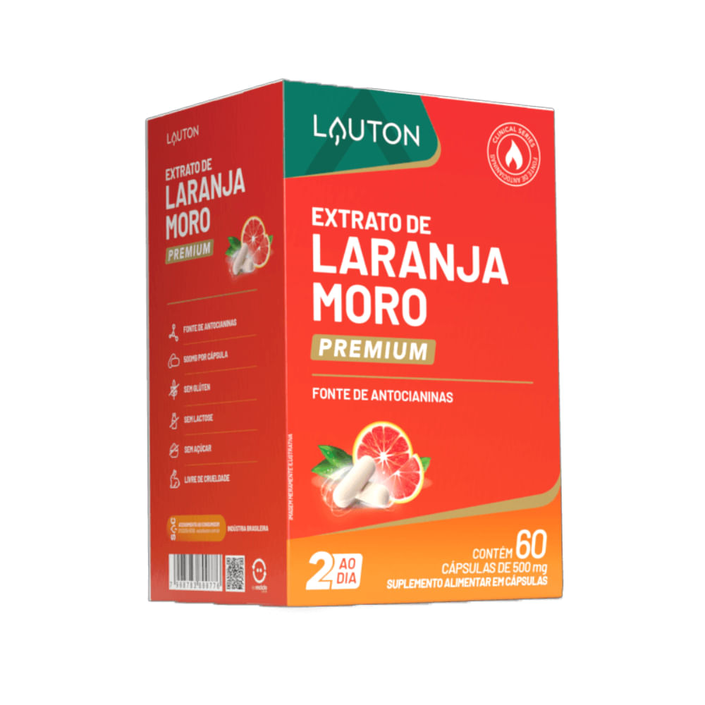 Extrato De Laranja Moro Premium Lauton 60 Cápsulas