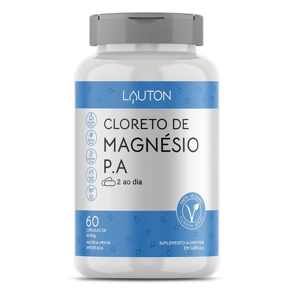 Cloreto De Magnésio 60 Cápsulas Lauton Nutrition 500mg