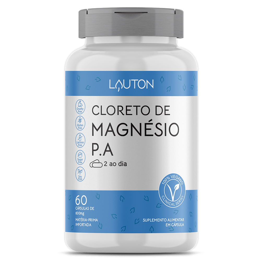 Cloreto de Magnésio 60 Cápsulas Lauton Nutrition 500mg