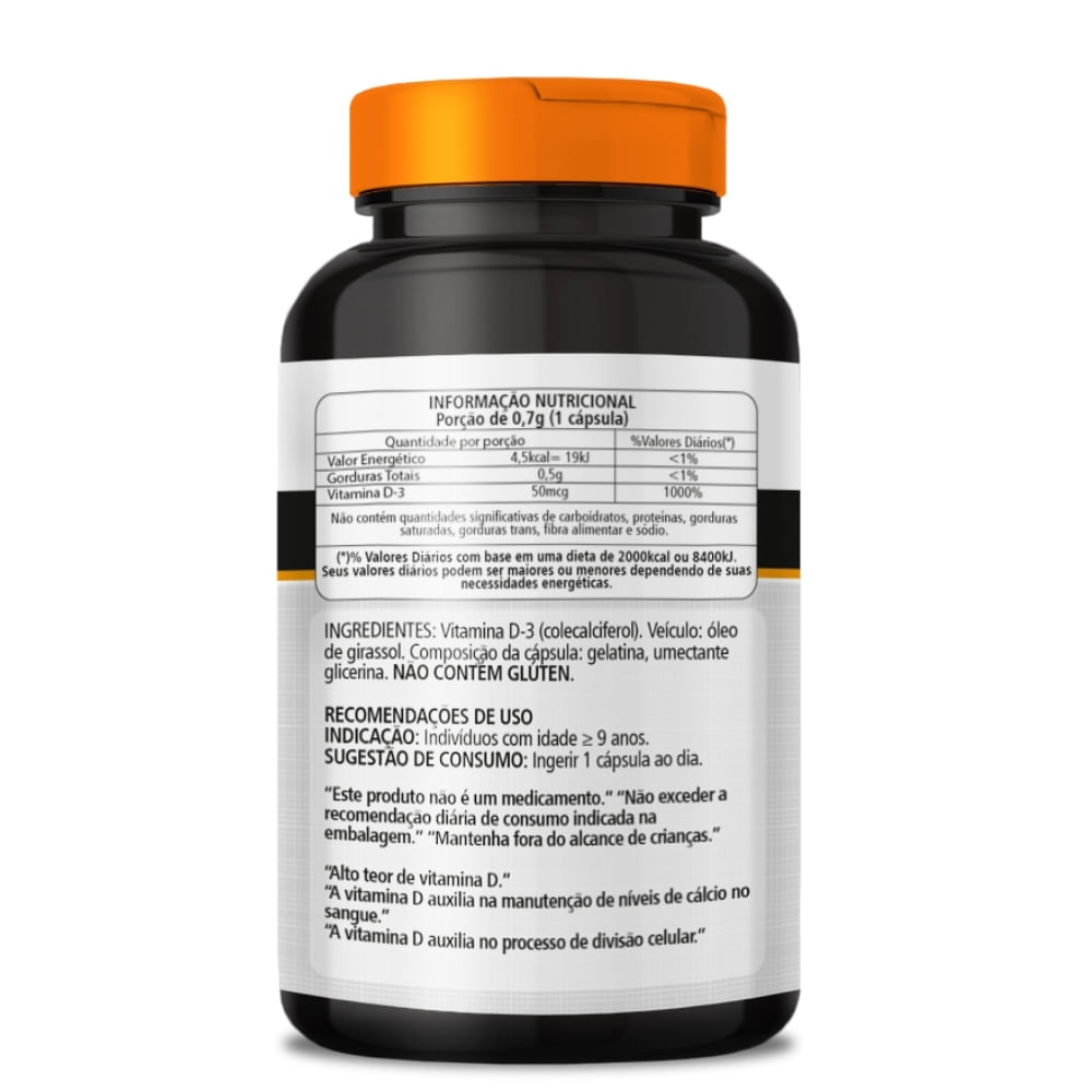 Vitamina D3 (Colecalciferol) ClinicMais 2000 UI 30 Cápsulas