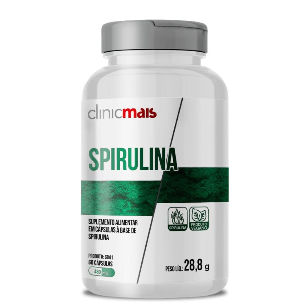 Spirulina 60 cápsulas ClinicMais 480mg