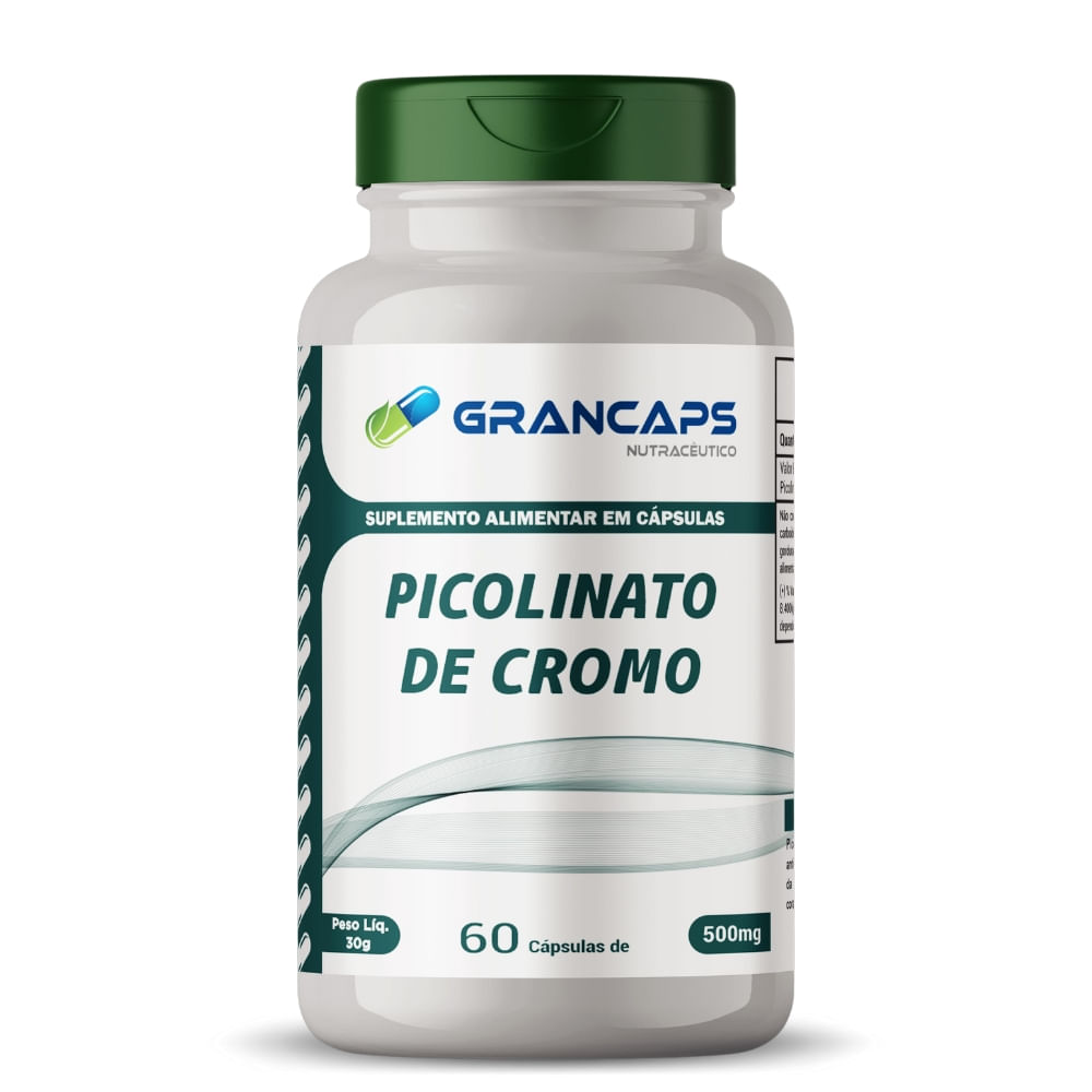 Picolinato De Cromo 60 Cápsulas Grancaps 500mg