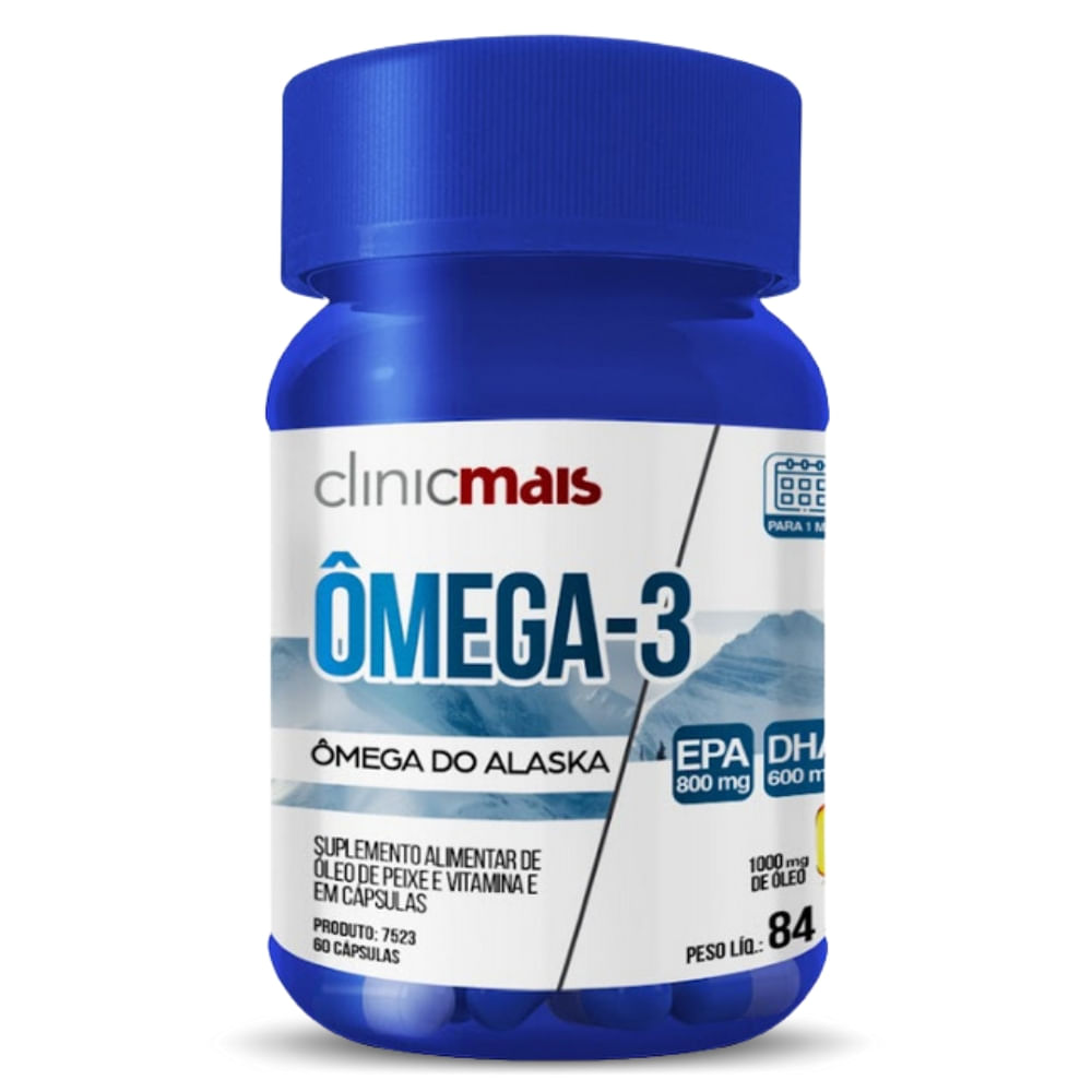 Ômega Do Alaska Concentrado 60 Cápsulas Clinicmais 1400mg