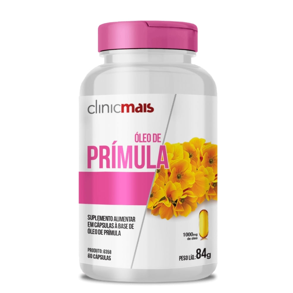 Óleo de Prímula ClinicMais 1000mg 60 Cápsulas