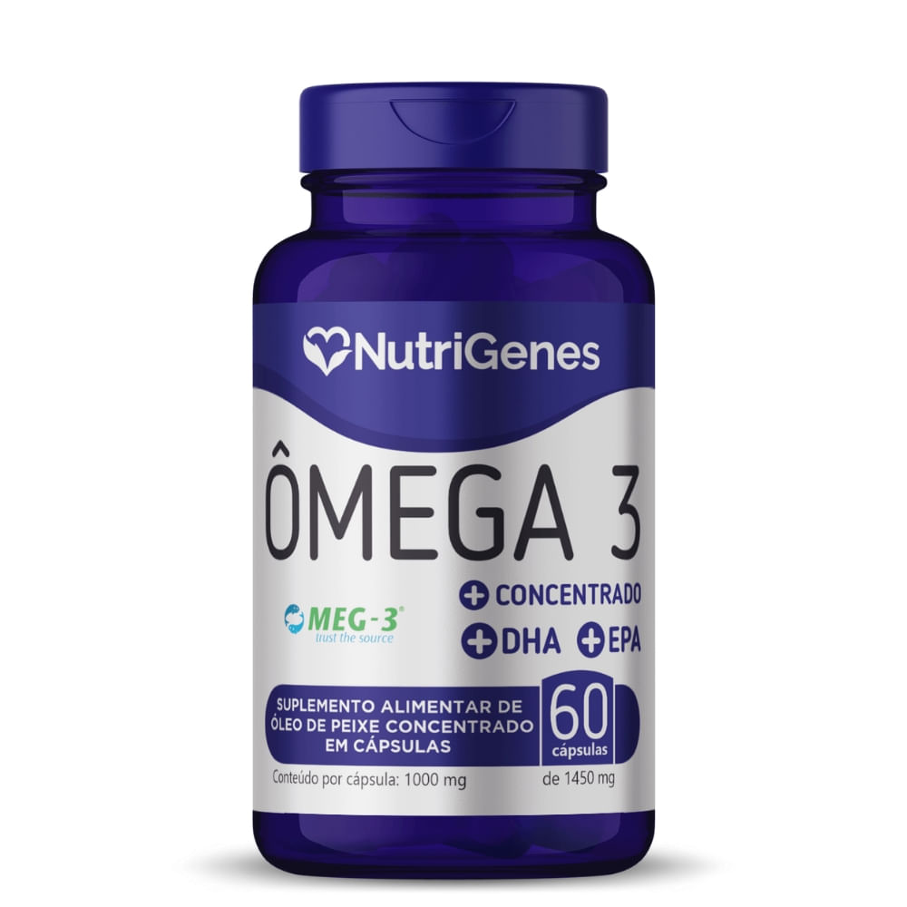 Ômega 3 Concentrado 60 cápsulas Nutrigenes 1450mg