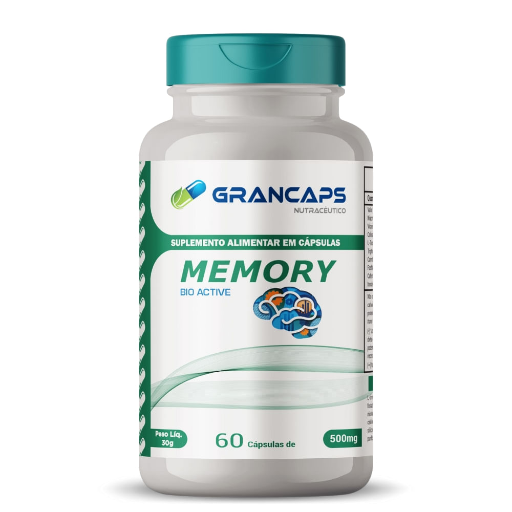 Memory Bio Active 60 Cápsulas Grancaps 500mg