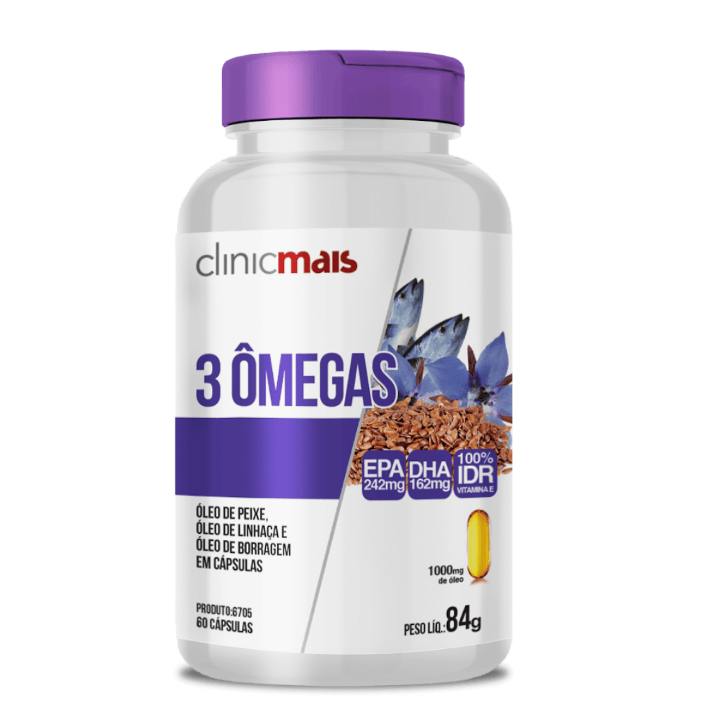Ômega 3-6-9 ClinicMais 1000mg 60 cápsulas