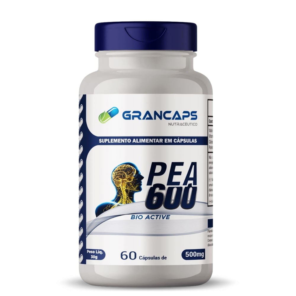 PEA 600 Bio Active Analgésico 60 cápsulas Grancaps 500mg