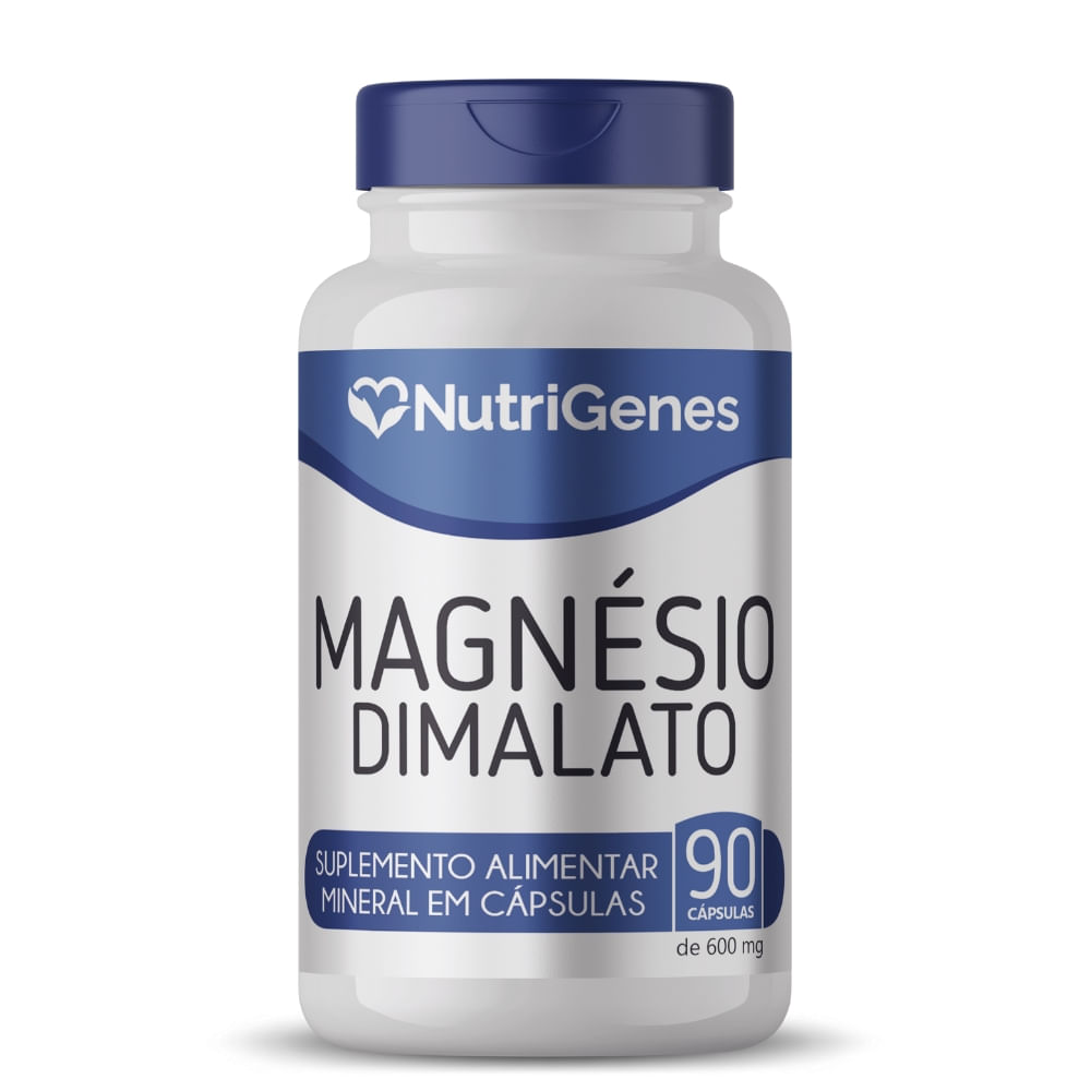 Magnésio Dimalato 90 cápsulas Nutrigenes 600mg