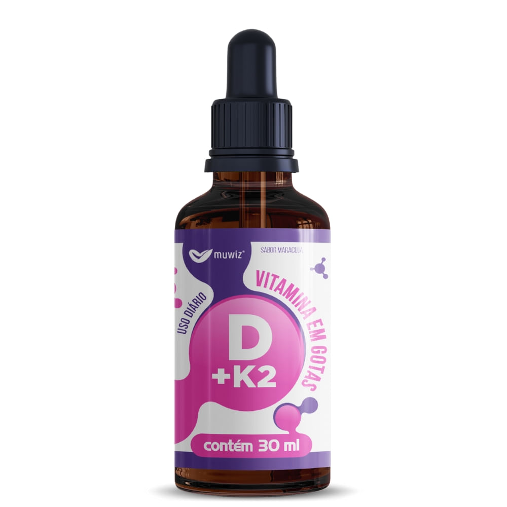Vitamina D + K2 em Gotas Muwiz 30ml