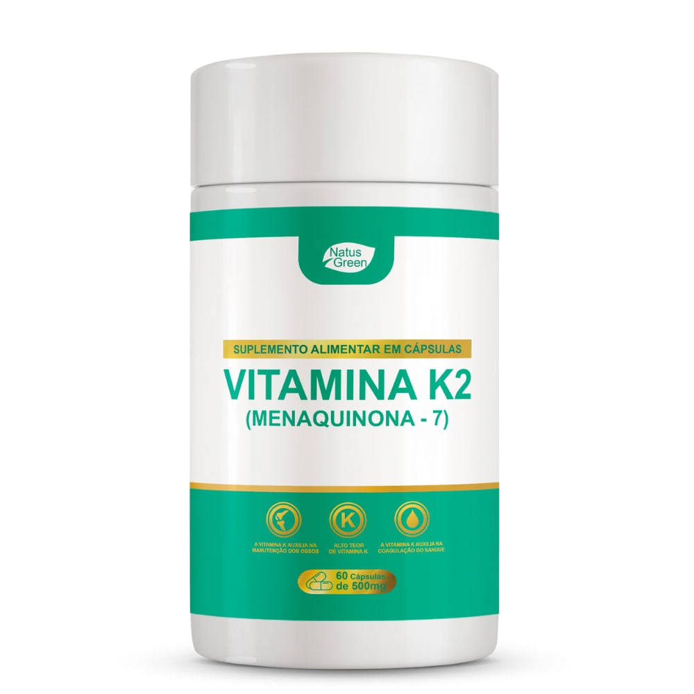 Vitamina K2 Concentrada Natus Green 500mg 60 Cápsulas