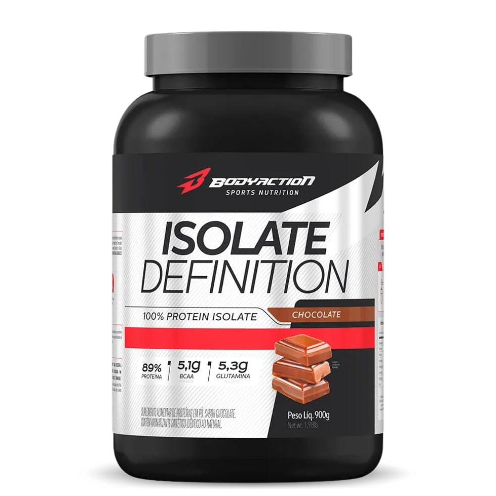 Whey Protein Isolado Definiton Sabor Chocolate Body Action 900g
