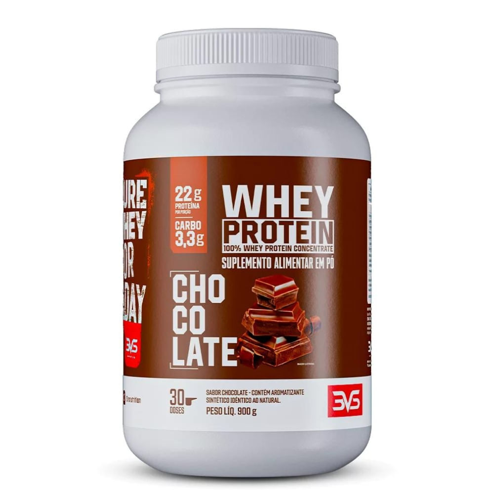 Whey Protein 100% Concentrado Sabor Chocolate 3VS 900g