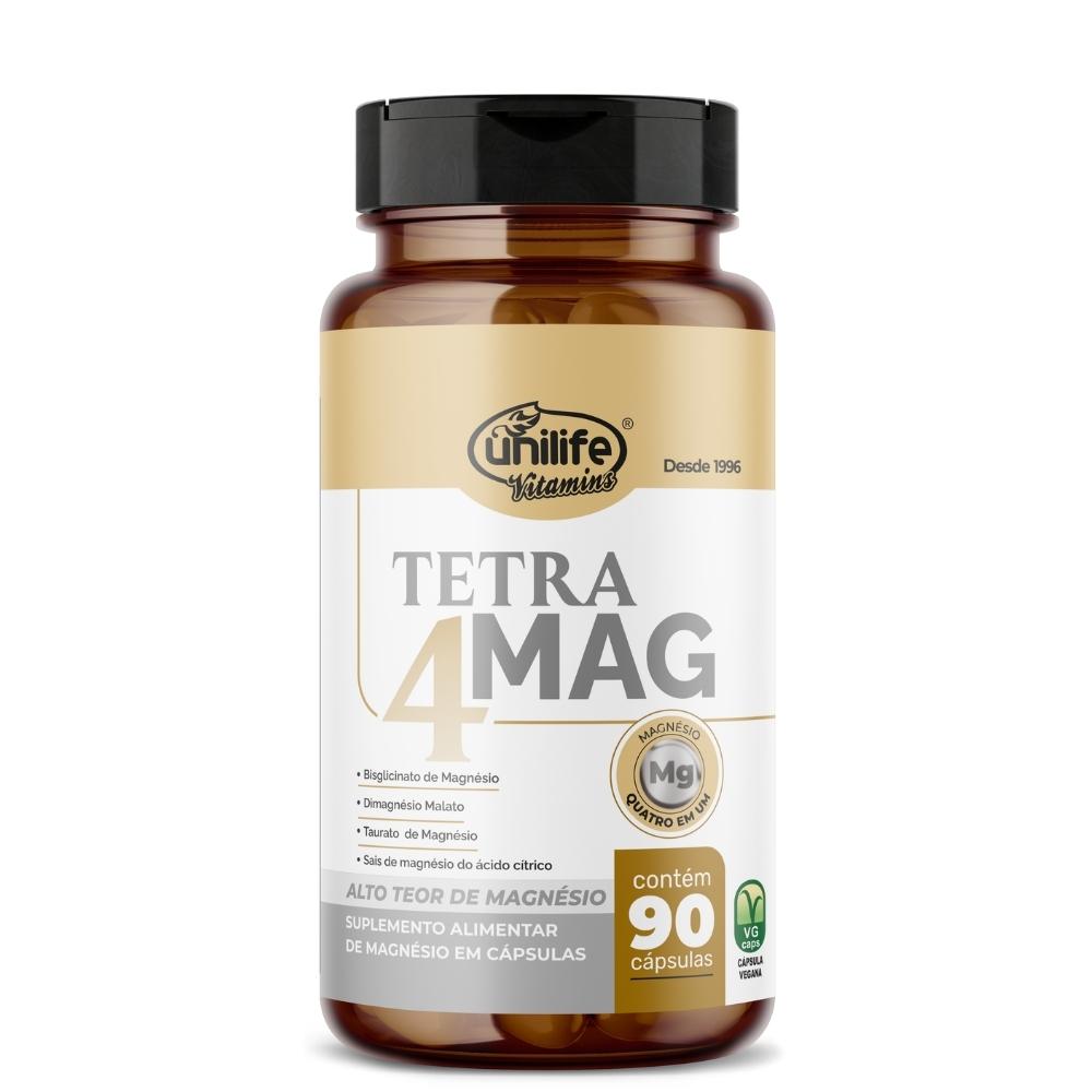 Tetra 4 Mag (Magnésio) 90 cápsulas Unilife 710mg