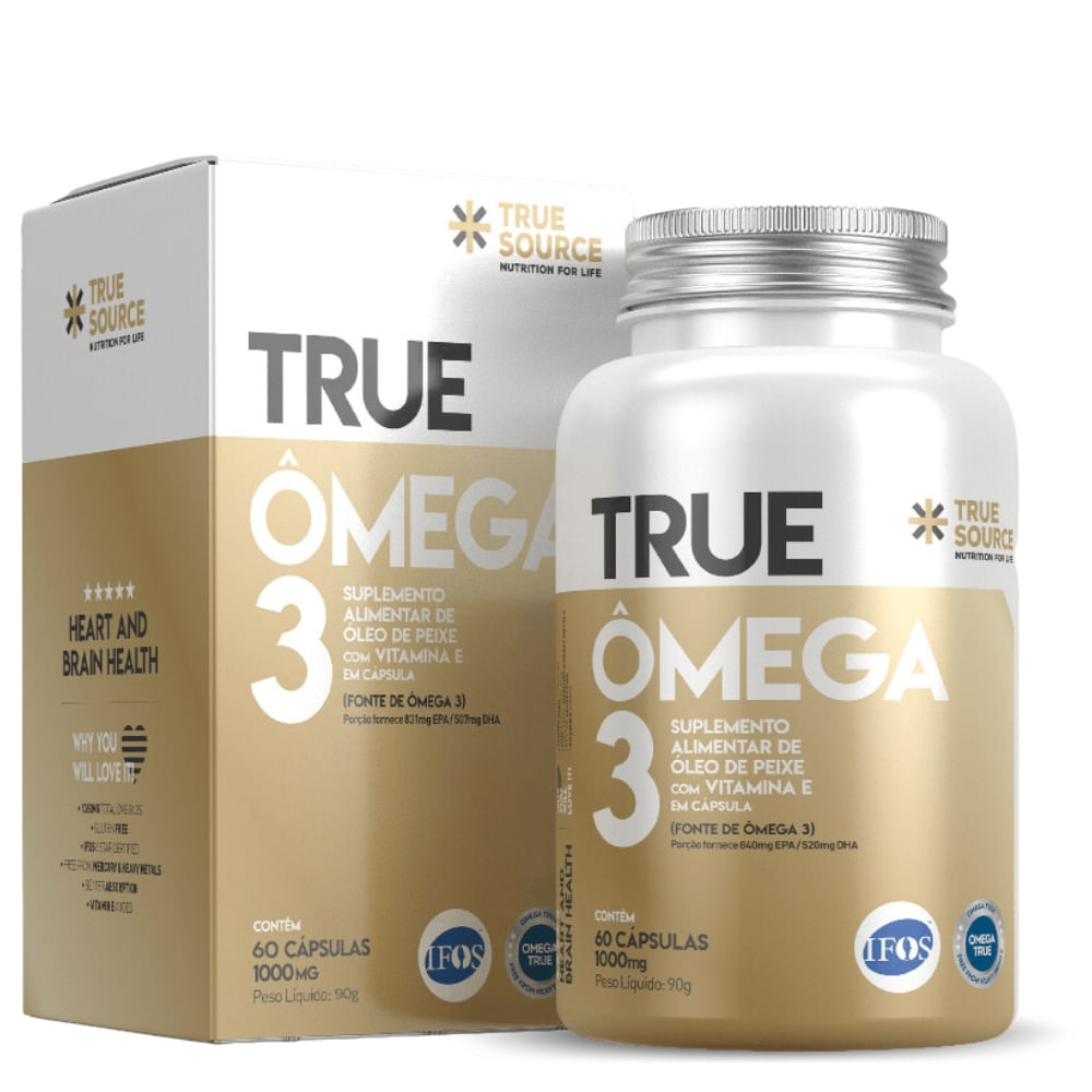 Ômega 3 Concentrado 60 cápsulas True Source 1000mg