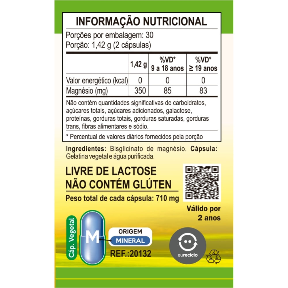 Magnésio Quelato Unilife 700mg 60 Cápsulas