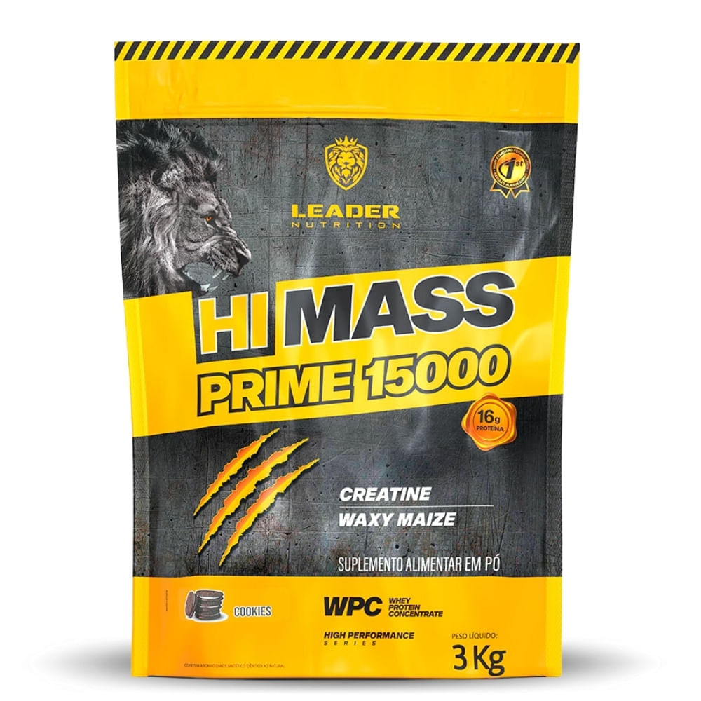 Hipercalórico com Creatina CreaMass Sabor Cookies Leader 3kg