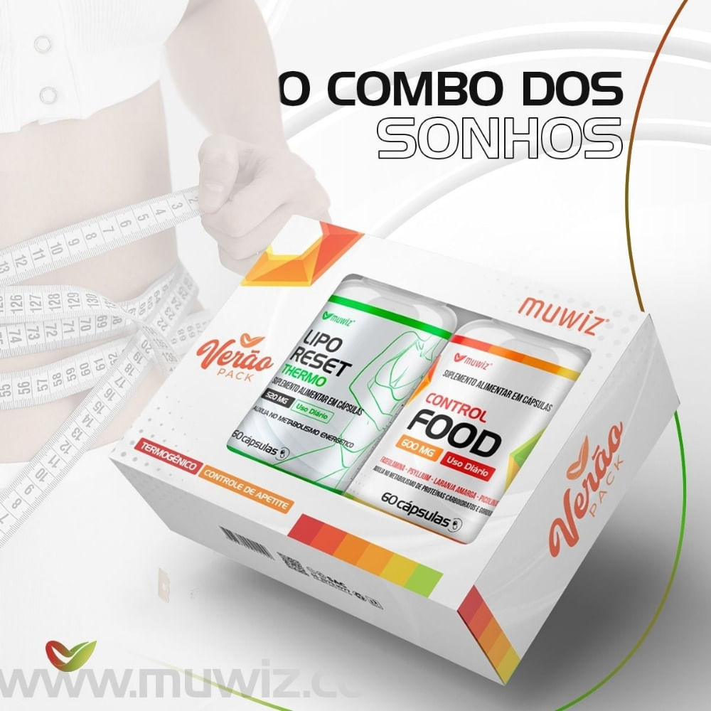 Kit Muwiz Verão Lipo Reset Thermo + Control Food