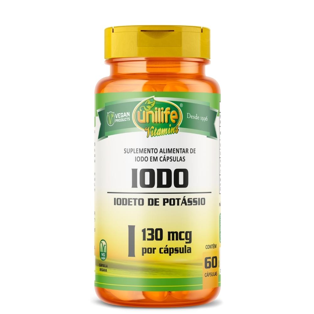 Iodo (Iodeto de Potássio) Tireoide 60 cápsulas Unilife 450mg