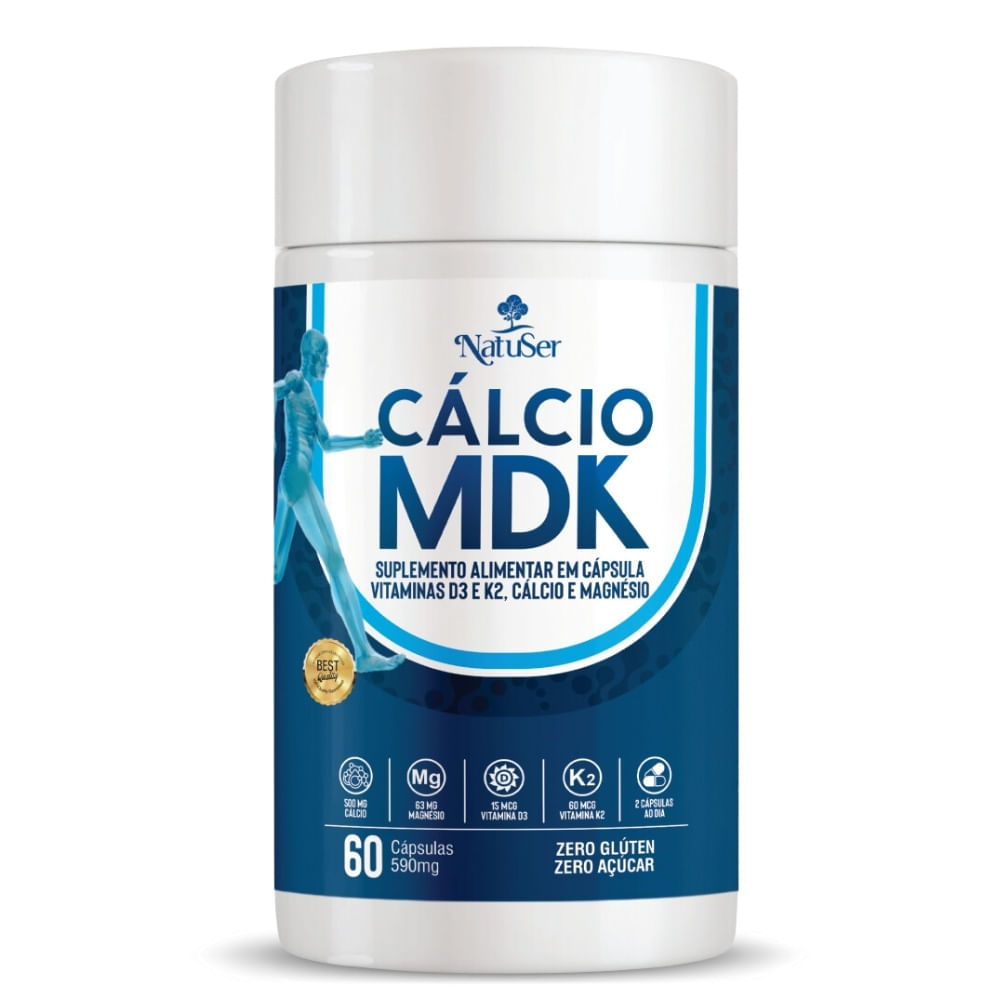 Cálcio MDK 60 cápsulas Natuser 590mg