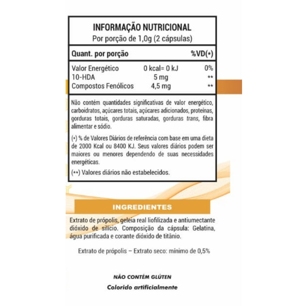 Geléia Real com Própolis 60 cápsulas Grancaps 500mg