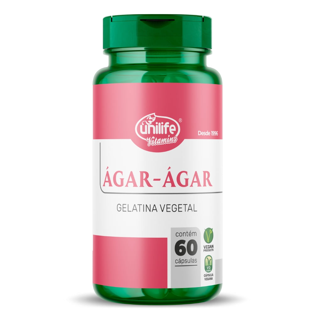 Ágar Ágar Reduz Apetite 60 cápsulas Unilife 600mg