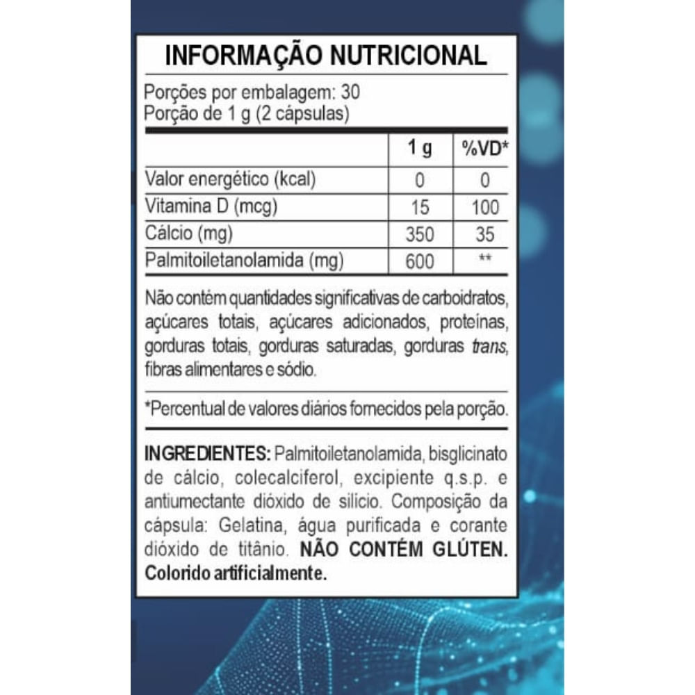 Kit 2x PEA 600 Bio Active Analgésico 60 cápsulas Grancaps 500mg