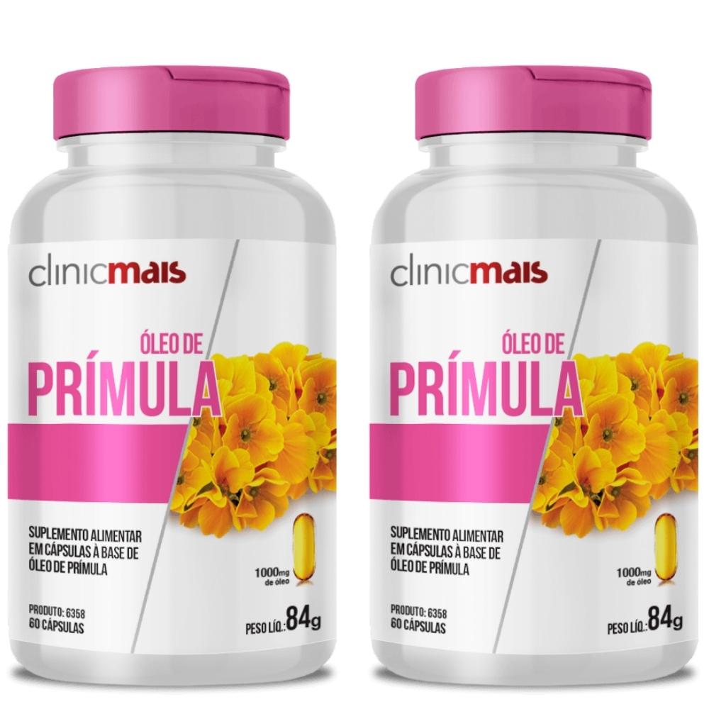 Kit 2x Óleo de Prímula 60 cápsulas  ClinicMais 1000mg